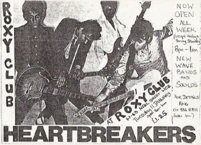 HEARTBREAKERS at the Roxy January 11th 1977 