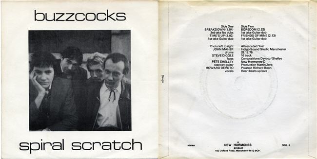 Buzzcocks 'Spiral Scratch' 45 (New Hormones) the birth of DIY punk