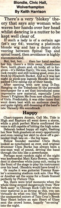 Blondie review ( DC Archives)