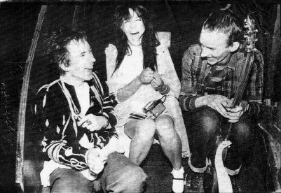 John Rotten, Jeanette Lee & Keith Levine enjoy their mischief! (DC Collection)