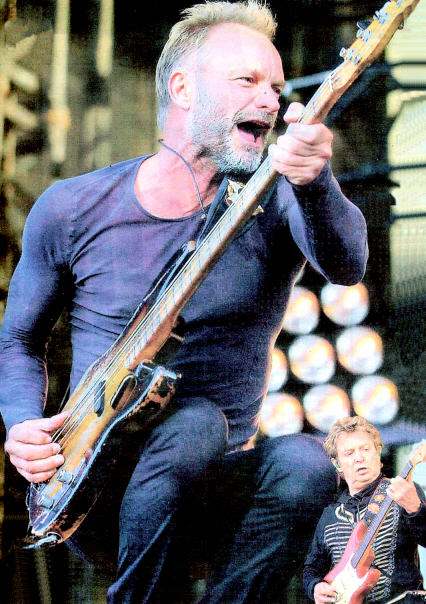 Sting and Andy Summers on stage in Belfast (Daily Star)