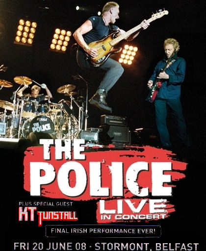 The Police live in Belfast flyer 