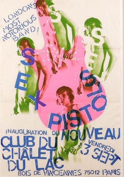 Sex Pistols Club Du Chalet Du Lac flyer September 3rd 1976 (DC Collection)