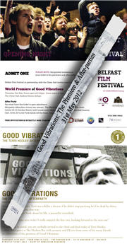 Good Vibrations premiere wristband and poster (Joe Donnelly)