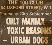 100 club flyer (DC Archives)