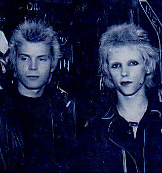 Billy Idol of Generation X with Sean Purcell of Raped 77 (DC Archives)