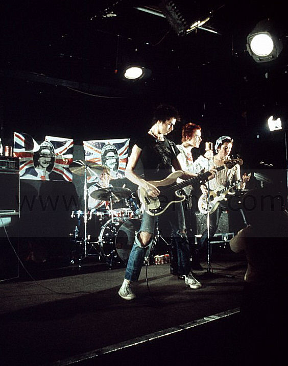 Sid and the Pistols during the promo for God Save The Queen 1977 (Courtesy of John Tiberi)