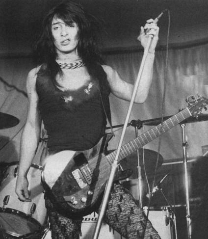 Johnny Thunders in the New York Dolls early 70's