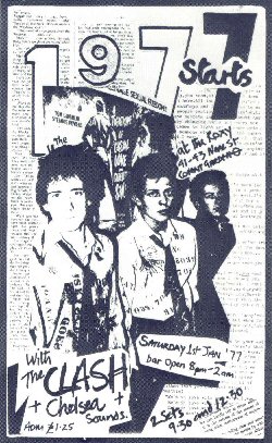 The Clash flyer for the first gig of 1977 (DC Collection)